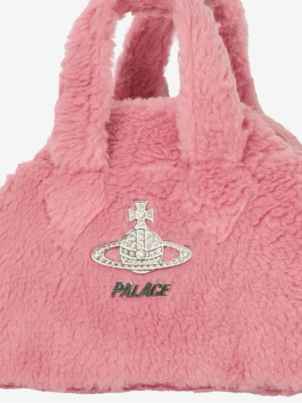 Palace x Vivienne Westwood Pink Fuzzy Bowling Bag FW24 Rare Orb Purse